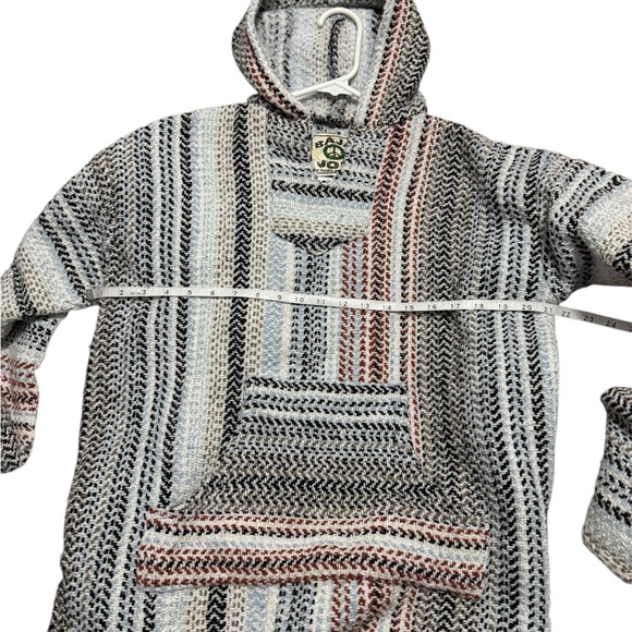 Baja Hoodie / Mexican Baja Pullover – Multicolor Woven – Unisex - Picture 3 of 4